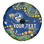 Personalized Parramatta Eels Spare Tire Cover Aboriginal Pattern with Graffiti Style Design
