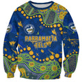 Personalized Parramatta Eels Sweatshirt Aboriginal Pattern with Graffiti Style Design
