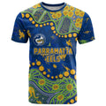 Personalized Parramatta Eels T Shirt Aboriginal Pattern with Graffiti Style Design