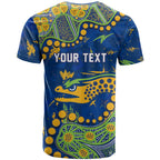 Personalized Parramatta Eels T Shirt Aboriginal Pattern with Graffiti Style Design