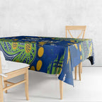 Personalized Parramatta Eels Tablecloth Aboriginal Pattern with Graffiti Style Design