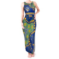 Personalized Parramatta Eels Tank Maxi Dress Aboriginal Pattern with Graffiti Style Design
