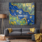 Personalized Parramatta Eels Tapestry Aboriginal Pattern with Graffiti Style Design