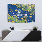 Personalized Parramatta Eels Tapestry Aboriginal Pattern with Graffiti Style Design