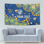 Personalized Parramatta Eels Tapestry Aboriginal Pattern with Graffiti Style Design