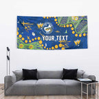 Personalized Parramatta Eels Tapestry Aboriginal Pattern with Graffiti Style Design