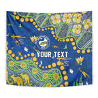 Personalized Parramatta Eels Tapestry Aboriginal Pattern with Graffiti Style Design