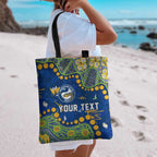 Personalized Parramatta Eels Tote Bag Aboriginal Pattern with Graffiti Style Design
