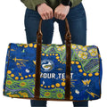 Personalized Parramatta Eels Travel Bag Aboriginal Pattern with Graffiti Style Design