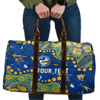 Personalized Parramatta Eels Travel Bag Aboriginal Pattern with Graffiti Style Design