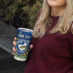 Personalized Parramatta Eels Tumbler Cup Aboriginal Pattern with Graffiti Style Design