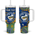 Personalized Parramatta Eels Tumbler With Handle Aboriginal Pattern with Graffiti Style Design