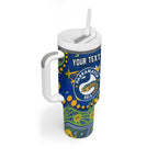 Personalized Parramatta Eels Tumbler With Handle Aboriginal Pattern with Graffiti Style Design