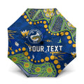 Personalized Parramatta Eels Umbrella Aboriginal Pattern with Graffiti Style Design