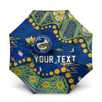 Personalized Parramatta Eels Umbrella Aboriginal Pattern with Graffiti Style Design