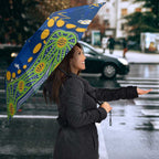 Personalized Parramatta Eels Umbrella Aboriginal Pattern with Graffiti Style Design