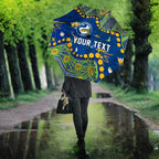 Personalized Parramatta Eels Umbrella Aboriginal Pattern with Graffiti Style Design