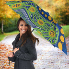 Personalized Parramatta Eels Umbrella Aboriginal Pattern with Graffiti Style Design