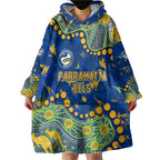 Personalized Parramatta Eels Wearable Blanket Hoodie Aboriginal Pattern with Graffiti Style Design