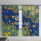 Personalized Parramatta Eels Window Curtain Aboriginal Pattern with Graffiti Style Design