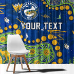 Personalized Parramatta Eels Window Curtain Aboriginal Pattern with Graffiti Style Design