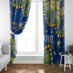 Personalized Parramatta Eels Window Curtain Aboriginal Pattern with Graffiti Style Design
