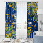 Personalized Parramatta Eels Window Curtain Aboriginal Pattern with Graffiti Style Design