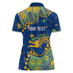 Personalized Parramatta Eels Women Polo Shirt Aboriginal Pattern with Graffiti Style Design