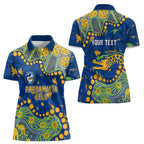 Personalized Parramatta Eels Women Polo Shirt Aboriginal Pattern with Graffiti Style Design