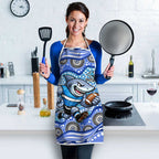 Cronulla Sutherland Sharks Apron Aboriginal Dot Pattern - Rugby Mascot Heritage Pride