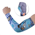 Cronulla Sutherland Sharks Arm Sleeves Aboriginal Dot Pattern - Rugby Mascot Heritage Pride