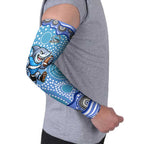 Cronulla Sutherland Sharks Arm Sleeves Aboriginal Dot Pattern - Rugby Mascot Heritage Pride