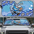 Cronulla Sutherland Sharks Auto Sun Shade Aboriginal Dot Pattern - Rugby Mascot Heritage Pride
