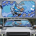 Cronulla Sutherland Sharks Auto Sun Shade Aboriginal Dot Pattern - Rugby Mascot Heritage Pride