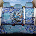 Cronulla Sutherland Sharks Back Car Seat Cover Aboriginal Dot Pattern - Rugby Mascot Heritage Pride