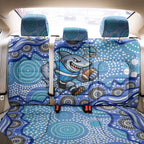 Cronulla Sutherland Sharks Back Car Seat Cover Aboriginal Dot Pattern - Rugby Mascot Heritage Pride