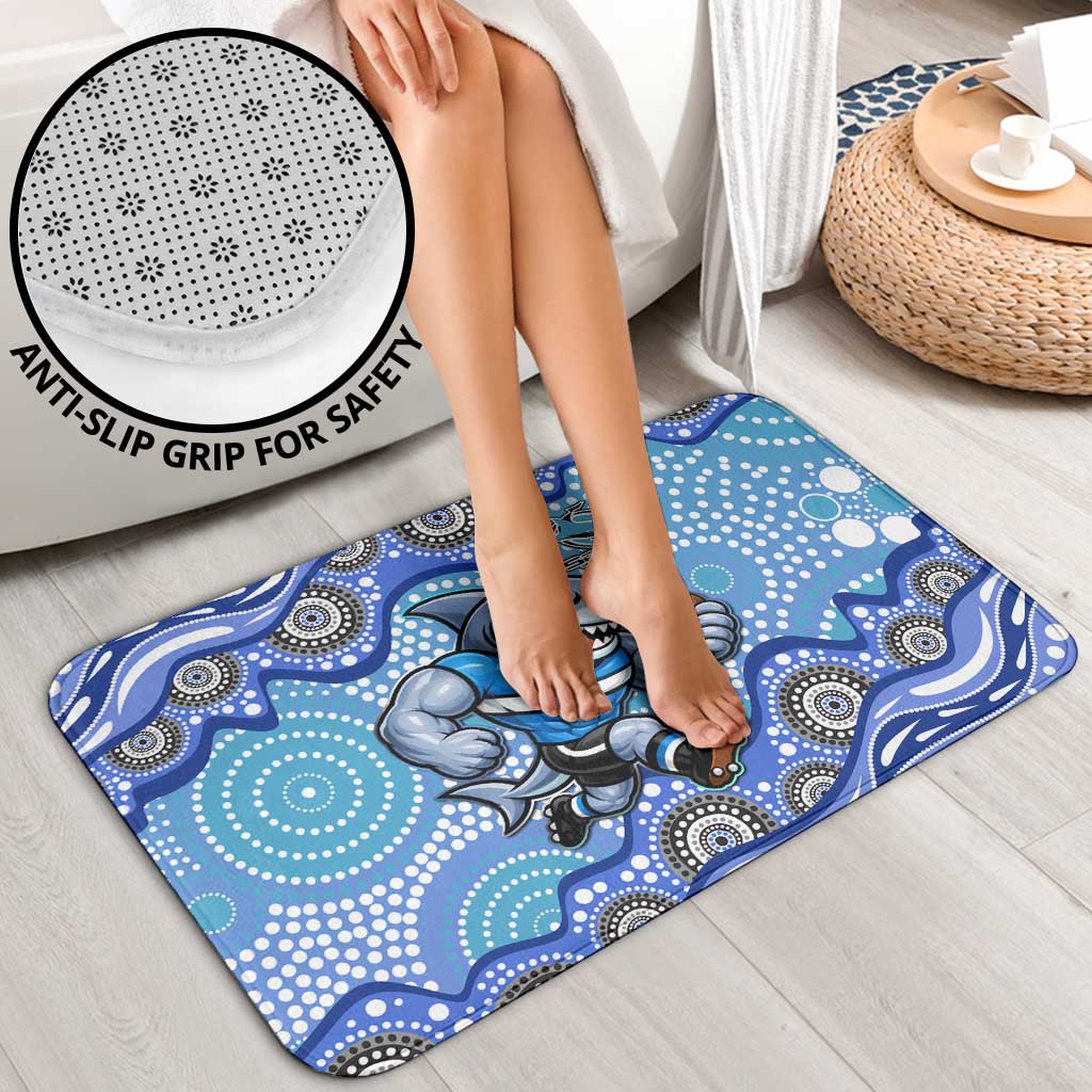Cronulla Sutherland Sharks Bathroom Set Aboriginal Dot Pattern - Rugby Mascot Heritage Pride