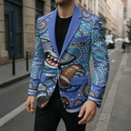 Cronulla Sutherland Sharks Blazer Aboriginal Dot Pattern - Rugby Mascot Heritage Pride