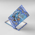 Cronulla Sutherland Sharks Canvas Wall Art Aboriginal Dot Pattern - Rugby Mascot Heritage Pride