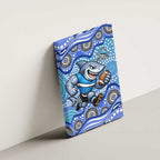 Cronulla Sutherland Sharks Canvas Wall Art Aboriginal Dot Pattern - Rugby Mascot Heritage Pride