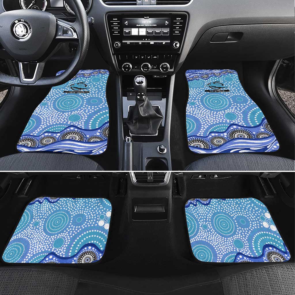 Cronulla Sutherland Sharks Car Mats Aboriginal Dot Pattern - Rugby Mascot Heritage Pride