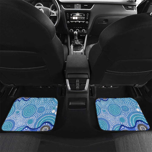 Cronulla Sutherland Sharks Car Mats Aboriginal Dot Pattern - Rugby Mascot Heritage Pride