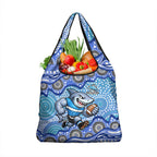 Cronulla Sutherland Sharks Grocery Bag Aboriginal Dot Pattern - Rugby Mascot Heritage Pride