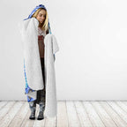 Cronulla Sutherland Sharks Hooded Blanket Aboriginal Dot Pattern - Rugby Mascot Heritage Pride