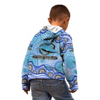 Cronulla Sutherland Sharks Kid Hoodie Aboriginal Dot Pattern - Rugby Mascot Heritage Pride