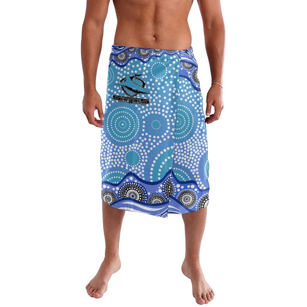 Cronulla Sutherland Sharks Lavalava Aboriginal Dot Pattern - Rugby Mascot Heritage Pride