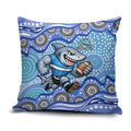 Cronulla Sutherland Sharks Pillow Cover Aboriginal Dot Pattern - Rugby Mascot Heritage Pride