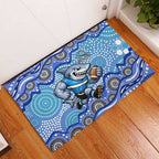 Cronulla Sutherland Sharks Rubber Doormat Aboriginal Dot Pattern - Rugby Mascot Heritage Pride