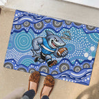 Cronulla Sutherland Sharks Rubber Doormat Aboriginal Dot Pattern - Rugby Mascot Heritage Pride