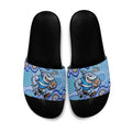 Cronulla Sutherland Sharks Slide Sandals Aboriginal Dot Pattern - Rugby Mascot Heritage Pride